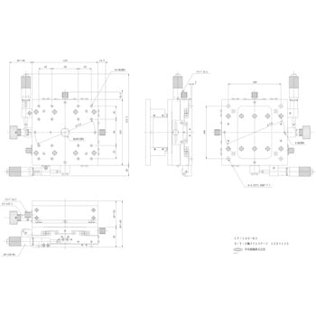 X・Y・Z軸スリムステージ 125×125 中央精機 XYZ回転ステージ 【通販