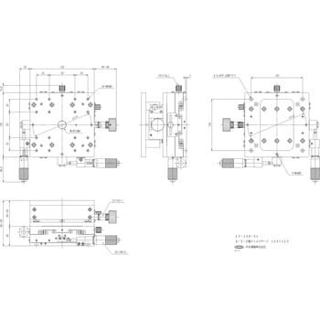 X・Y・Z軸スリムステージ 125×125 中央精機 XYZ回転ステージ 【通販