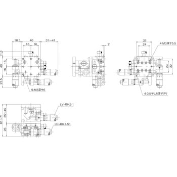 LT-4047-S1 ハイグレードアルミXYZステージ 40×40 1台 中央精機 【通販