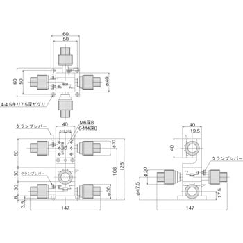 中央精機 DT X・Y・Z軸ステージ 40×40（粗微動両ハンドル） LT-412WS-