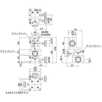 DT XYZ軸ステージ 40×60 中央精機