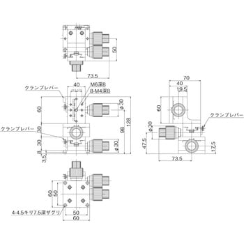 DT XYZ軸ステージ 40×60(粗微動ハンドル) 中央精機 XYZ回転ステージ