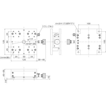 LV-147-1 Z軸スリムステージ 125×125 中央精機 送り方式CMH-13FM(標準