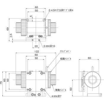 中央精機 精密Z軸ステージ 60×60 LV-643-