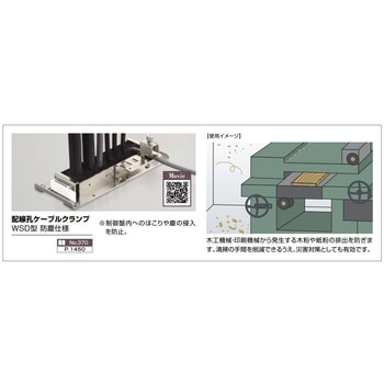 WSD-280 配線孔ケーブルクランプ 配線孔ケーブクランプ 防塵仕様 1個