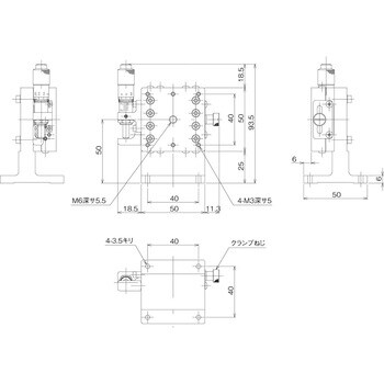ハイグレードアルミZステージ 50×50(対称型) 中央精機 Zステージ(手動