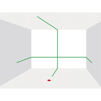SRS-110G グリーンレーザー墨出器(縦:1方向・横:1方向・地墨) 1個 STS