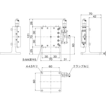 ハイグレードZステージ 70×70(標準型) 中央精機 Zステージ(手動