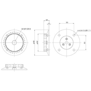 RS-612 回転ステージ Φ62 1台 中央精機 【通販モノタロウ】