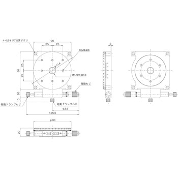 微動回転スリムステージ Φ90 中央精機