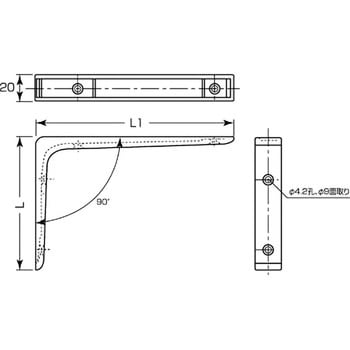 アルミキャスト棚受 MK(丸喜金属本社) L型棚受け 【通販モノタロウ】