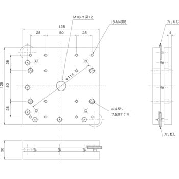 TD-104 二軸傾斜ステージ 125×125 1台 中央精機 【通販モノタロウ】