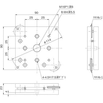 TD-904 二軸傾斜ステージ 90×90 1台 中央精機 【通販モノタロウ】