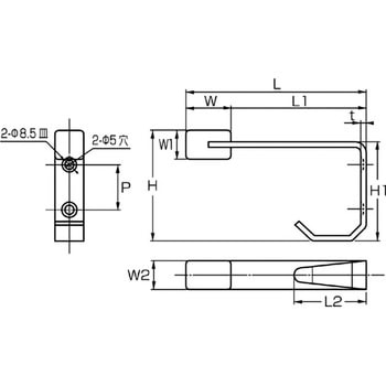 フック付ボックス戸当 MK(丸喜金属本社)
