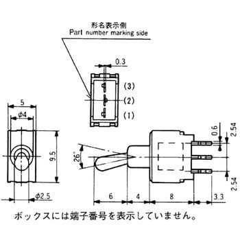 ATE1D-2M3-10-Z スタンダードトグルスイッチ ニデックコンポーネンツ(旧：日本電産コパル電子/フジソク)) P/C端子 -  【通販モノタロウ】