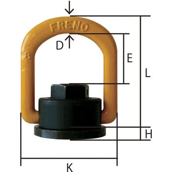 フレノリンクボルトC型(溶接タイプ) マーテック 吊具用アイボルト