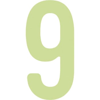 数字ステッカー(蓄光) 数字 アイマーク