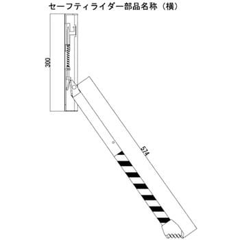 脚立転倒防止装置セーフティライダー ジー・システム 全長620mm 1