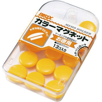 BX2-52-YL カラーマグネット20Φ 1セット(13個) ミツヤ 【通販モノタロウ】
