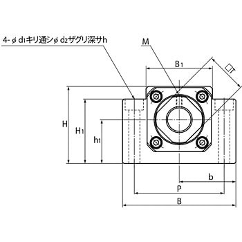 BK 12 ボールねじ用サポートユニット固定側角形(Φ10～Φ40) 1個 THK