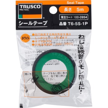 まとめ) TRUSCO シールテープ 13mm×5m T6-5S-1P 1巻 【×50セット】-