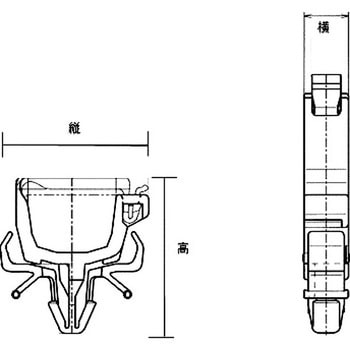 押し込み型固定具 ケーブル用クランプ TRUSCO