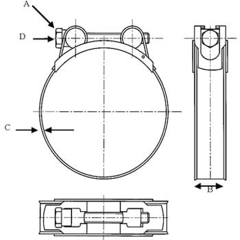 JSC028SS316 スーパークランプ 18.0mmタイプ(オールステンレス・SUS316