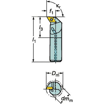 F12Q-SDUPR 07-ER ポジ・ボーリングバイトCoroTurn®； 111 超硬