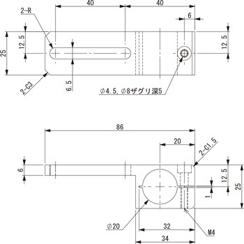 スライド40ブラケット・T アインツ