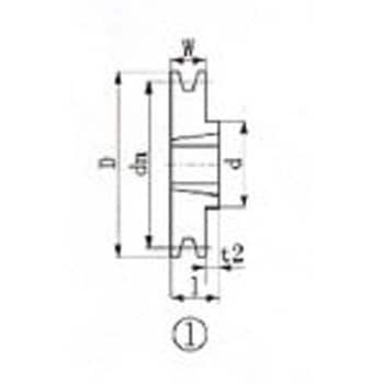 SPB190-1 ブッシングプーリー 1個 エバオン 【通販サイトMonotaRO】