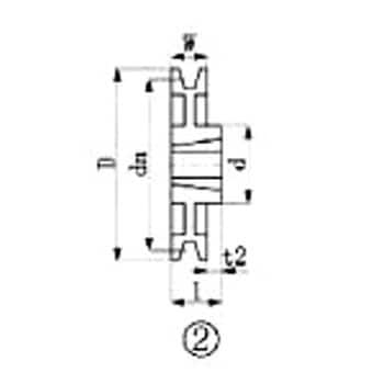 SPB200-1 ブッシングプーリー 1個 エバオン 【通販サイトMonotaRO】