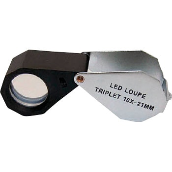 WLED10 LEDライト付ルーペ I.L.K(池田レンズ工業) 携帯用 10倍 レンズ