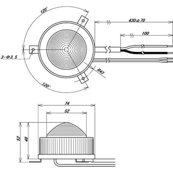 キセノン表示灯サン・ビーマーBG BG-100-4 太陽技研