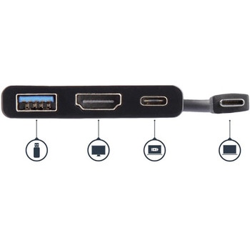 USB Type-C接続HDMIディスプレイ変換アダプタ USB 3.0ポート 60W USB Power Delivery StarTech.com