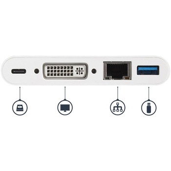 USB Type-C接続ノートパソコン用マルチポートアダプタ USB Type-C対応ドッキングステーション USB PD(Power Delivery)対応 DVI/ GbE/ USB 3.0搭載 StarTech.com