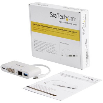 USB Type-C接続ノートパソコン用マルチポートアダプタ USB Type-C対応ドッキングステーション USB PD(Power Delivery)対応 DVI/ GbE/ USB 3.0搭載 StarTech.com
