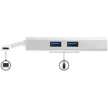 マルチポートアダプター/USB-C/シングルモニター/4K HDMI/60W PD/ 2x USB-A ハブ/GbE/Thunderbolt 3 互換/ホワイト StarTech.com