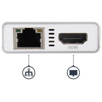 マルチポートアダプター/USB-C/シングルモニター/4K HDMI/60W PD/ 2x USB-A ハブ/GbE/Thunderbolt 3 互換/ホワイト StarTech.com