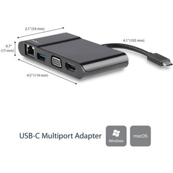 Usb Type C接続ノートパソコン用マルチポートアダプタ Usb Type C対応ドッキングステーション 4k Hdmi または Vga Usb 3 0ハブ ギガビットイーサネット Startech Com ドッキングステーション マルチ変換アダプタ 通販モノタロウ Dkt30chv