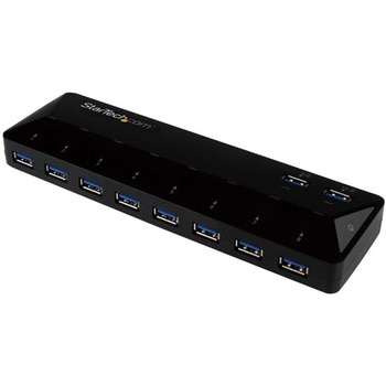 10ポートUSB 3.0ハブ 急速充電専用ポート搭載(2ポート x 1.5A) StarTech.com