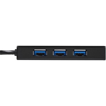 3ポートUSB 3.0ハブ付きギガビットEthernet対応有線LANアダプタ アルミ筐体 本体一体型ケーブル StarTech.com