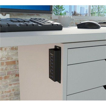 4ポートUSB 3.0ハブ 充電用USBポート x3 搭載(2x 1A / 1x 2A) 壁取付け用ブラケット付属 StarTech.com