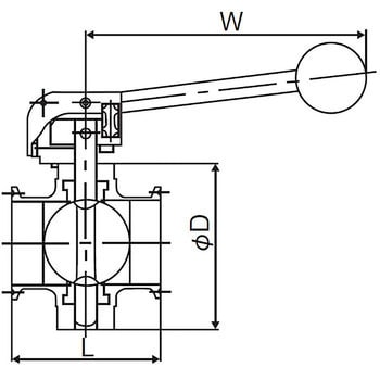 ZCBS-F-1.5S サニタリーバタフライバルブ 1個 フジトク 【通販サイト