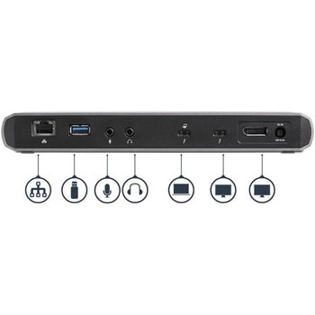 ドッキングステーション/Thunderbolt 3/デュアルモニター/4K60Hz DP & TB3/USB-C/85W PD/3x USBハブ/LAN StarTech.com