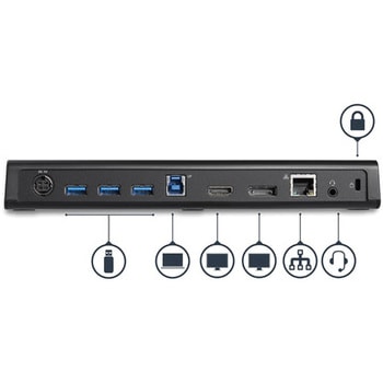 ドッキングステーション/USB Type-A接続/USB 3.0/デュアルモニター /4K HDMI・DisplayPort/4x USB-Aハブ/GbE StarTech.com
