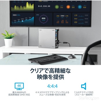 DisplayPort - HDMI 変換アダプタ 4K/60Hz StarTech.com