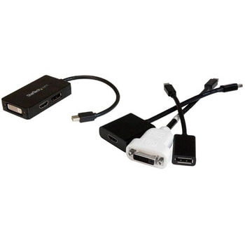 3イン1 Mini DisplayPort - DisplayPort/DVI/HDMI変換アダプタ mini DP(オス) - ディスプレイポート/DVI - D/HDMI(オス) StarTech.com