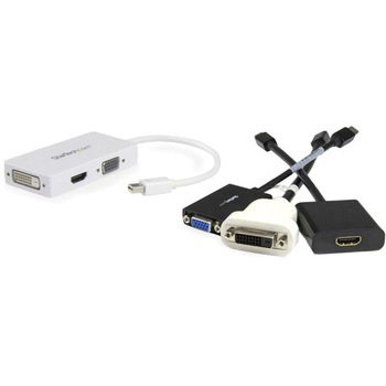 Mini DisplayPort接続トラベルアダプタ 3イン1 Mini DP - VGA/DVI/HDMI変換アダプタ ホワイト StarTech.com