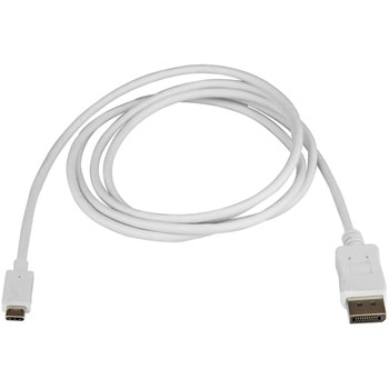 USB Type-C - DisplayPort変換ケーブル 1.8m 4K/60Hz ホワイト StarTech.com