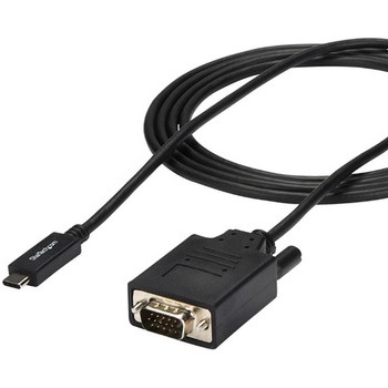 USB-C - VGA ケーブル/1080p/アクティブ変換/Thunderbolt 3互換/ブラック StarTech.com